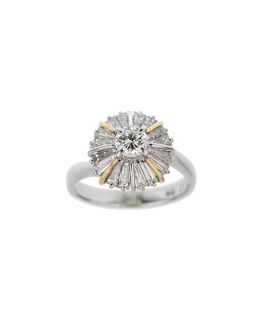 Mikimoto White Platinum 1.45 Ct. Tw. Diamond Ballerina Ring (Authentic Pre-Owned)