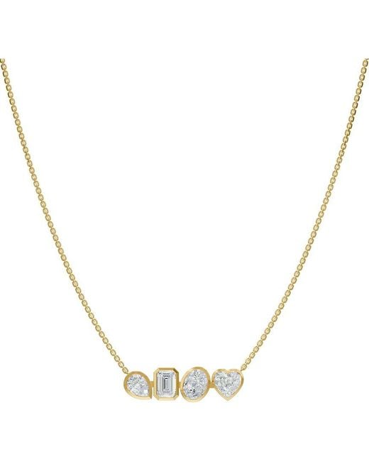 Lab Grown Diamonds Metallic 18K Over 5.00 Ct. Tw. Lab-Grown Diamond Necklace
