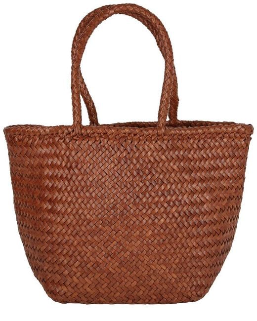Dragon Diffusion Brown Grace Small Leather Tote