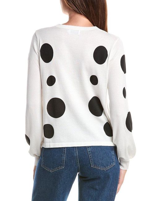 ANNA KAY White Cardigan Flamingo Dots Cardigan