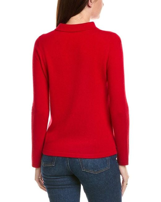 Kier + J Red Kier + J Wool & Cashmere-Blend Polo Sweater