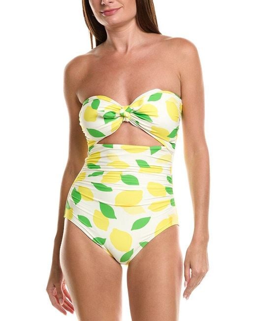 Kate Spade Green Bandeau One-Piece