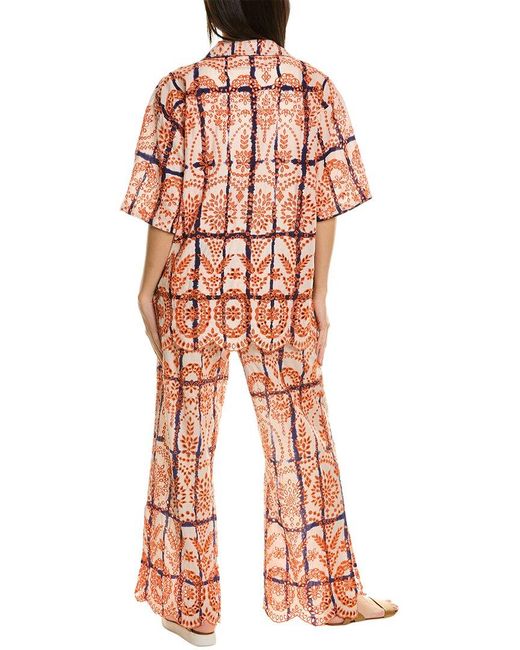 Free People White 2Pc Better Suited Top & Pant Set