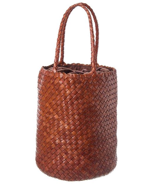 Dragon Diffusion Red Leather Bucket Bag