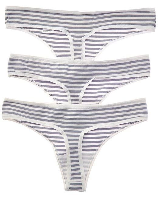 Calvin Klein White 3Pk Form Thong