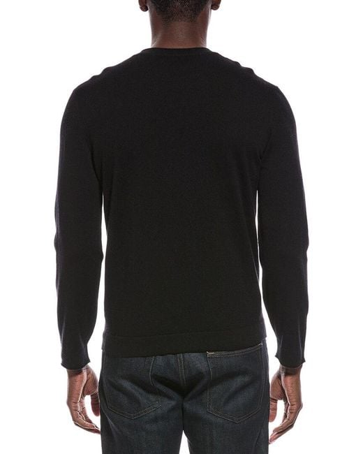 Brunello Cucinelli Black Cashmere Crewneck Sweater for men