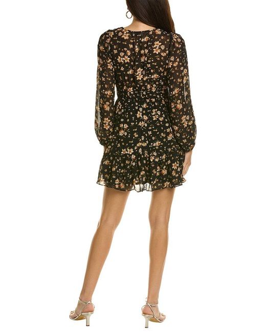 Harper Black Smocked Mini Dress