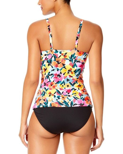 Anne Cole Multicolor Underwire Surplice Tri Tankini