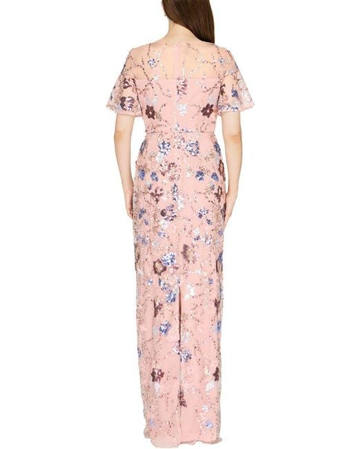 JS Collections Pink Alisa Column Gown