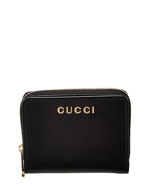 Gucci Black Script Mini Leather Wallet