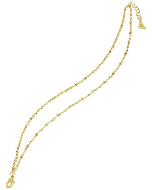 Sterling Forever Metallic 14k Plated Kyra Layered Bracelet
