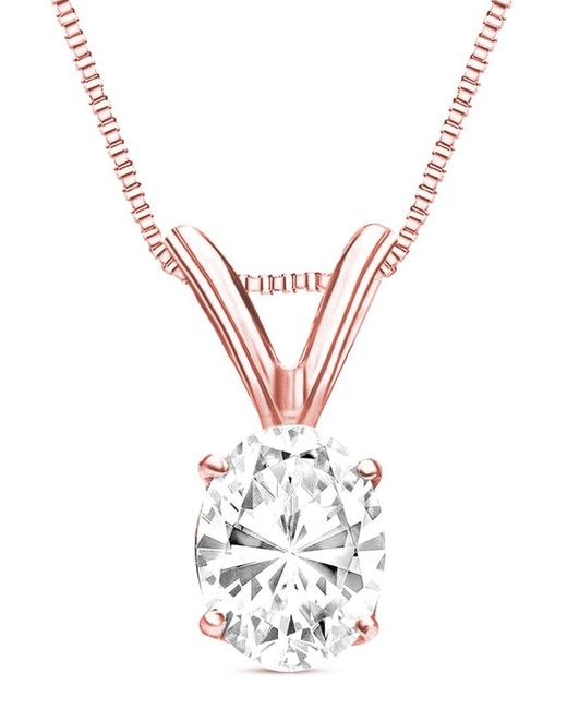 Amairah White 14K 4.00 Ct. Tw. Lab-Grown Diamond Solitaire Pendant Necklace
