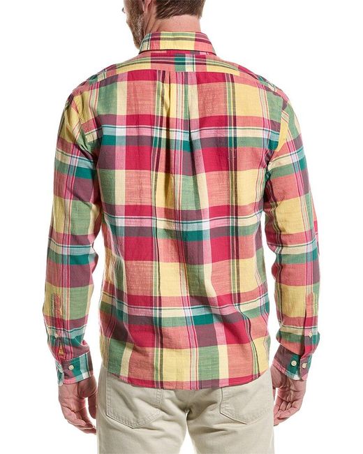 Brooks Brothers Red Madras Regular Fit Woven Shirt for men