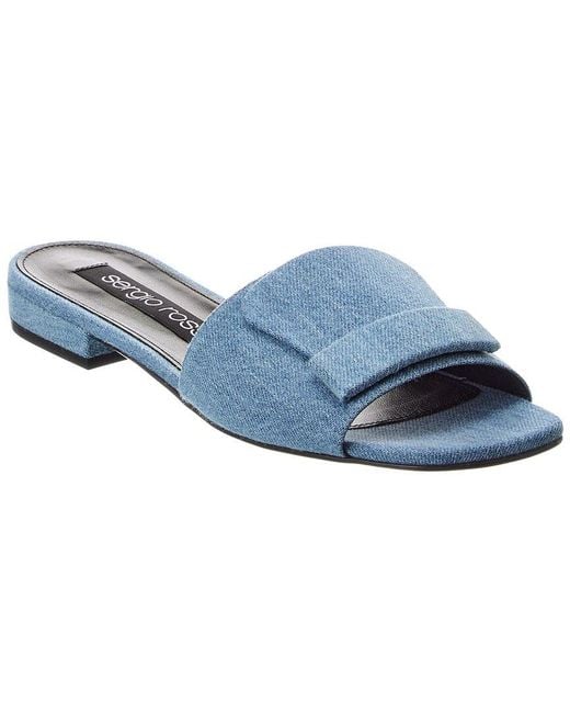Sergio Rossi Blue Denim Sandal