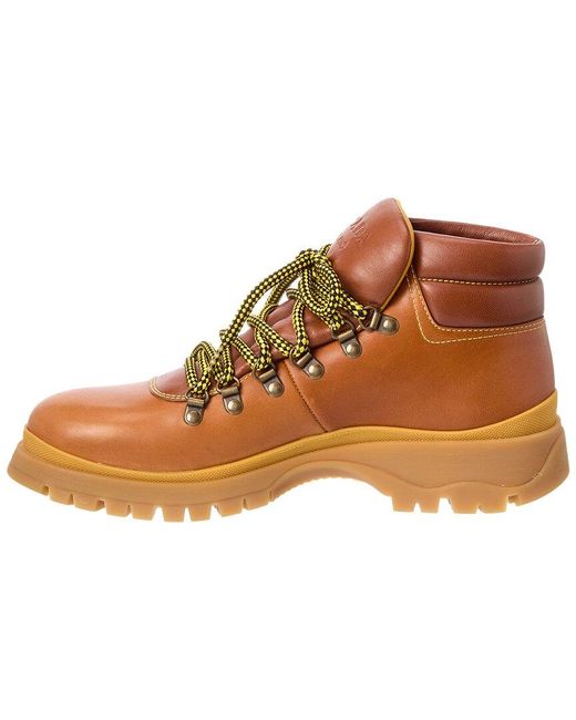 Prada Brown Leather Bootie
