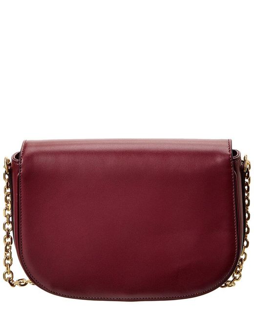 Céline Purple Maillon Triomphe Medium Leather Shoulder Bag (Authentic Pre-Owned)