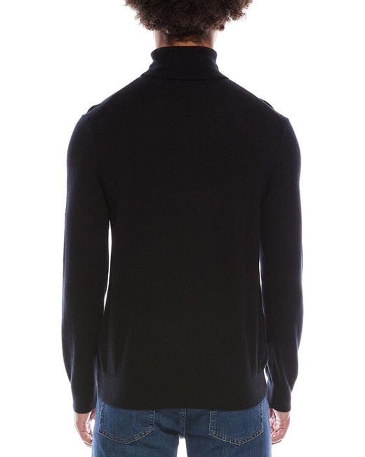 Theory Black Vilass Wool-Blend Turtleneck Sweater for men
