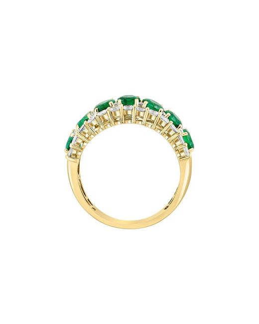 Effy Fine Jewelry Green 14K 3.38 Ct. Tw. Diamond & Emerald, Sapphire Ring