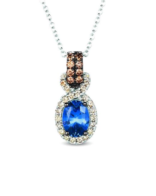 Le Vian Blue Sapphire 14K 1.00 Ct. Tw. Diamond & Sapphire Pendant