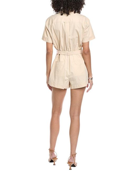 Jonathan Simkhai Natural Stevie Linen-Blend Romper