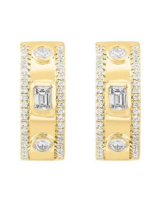 Effy Fine Jewelry Metallic 14K 1.14 Ct. Tw. Diamond Earrings