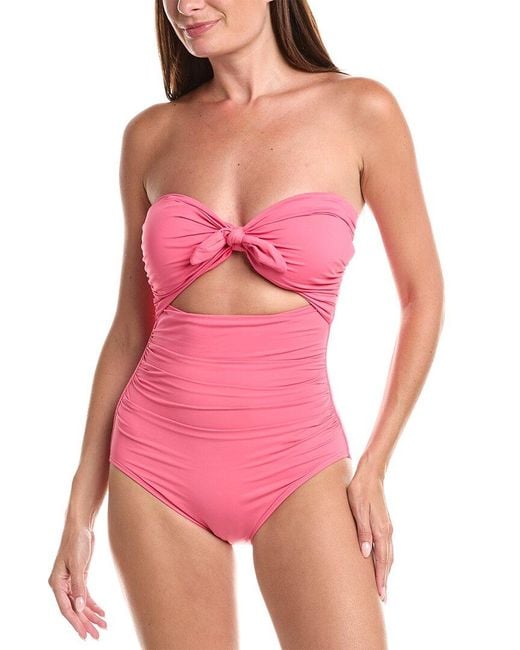 Kate Spade Pink Bandeau One-Piece