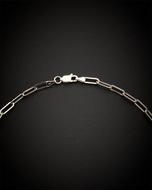Italian Gold Black 14k Paperclip Chain Necklace
