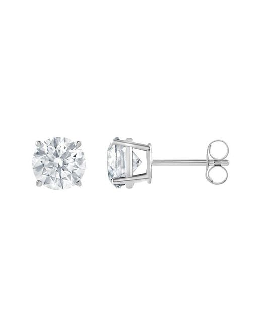 Lab Grown Diamonds White 14K 2.00 Ct. Tw. Lab-Grown Diamond 4 Prong Stud Earring