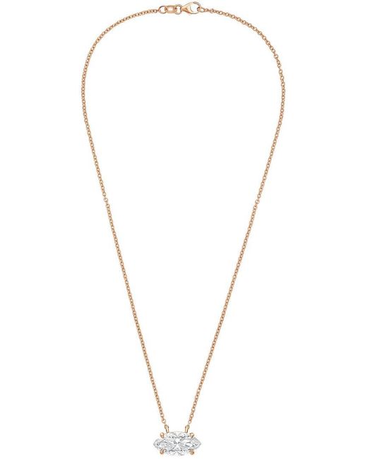 Diana M White Diana M. 14K Rose 12.00 Ct. Tw. Lab-Grown Diamond Solitaire Pendant