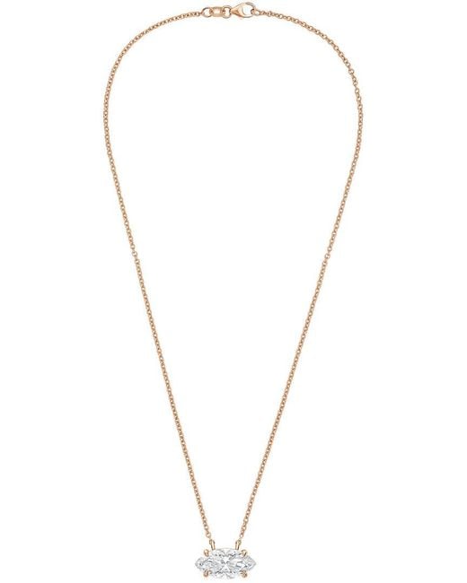 Diana M White Diana M. 14K Rose 8.00 Ct. Tw. Lab-Grown Diamond Solitaire Pendant