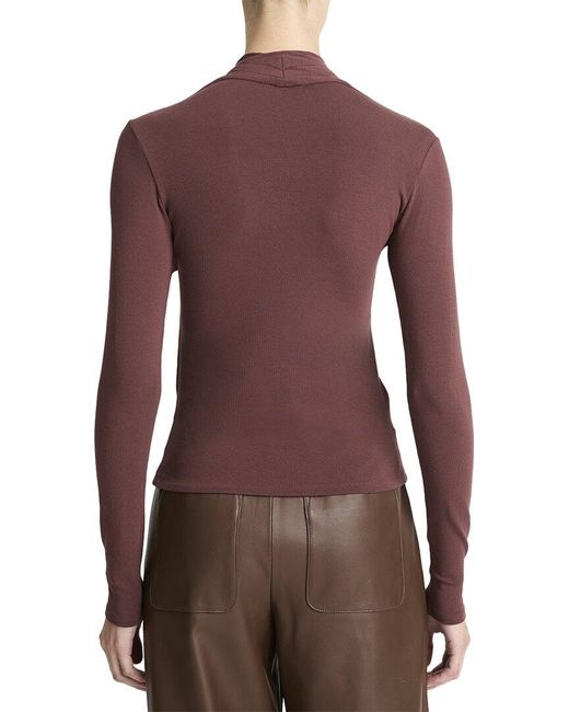 Vince Purple Fixed Wrap Top
