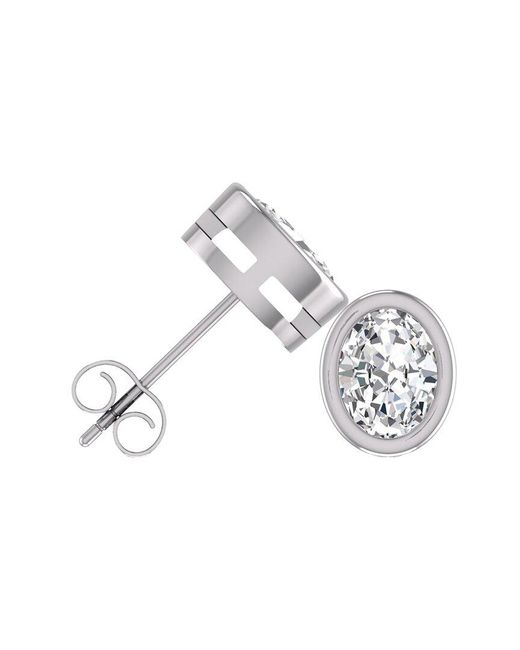 Lab Grown Diamonds Metallic 14k 0.25 Ct. Tw. Lab Grown Diamond Earrings