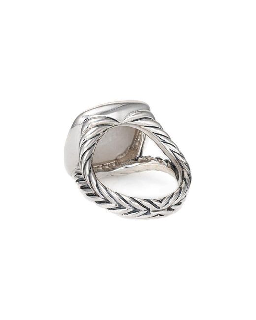 David Yurman Gray 0.34 Ct. Tw. Diamond & Agate Albion Ring (Authentic Pre-Owned)