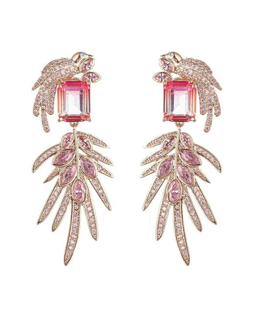 Eye Candy LA Pink The Luxe Collection Cz Flying Bird Statement Earrings