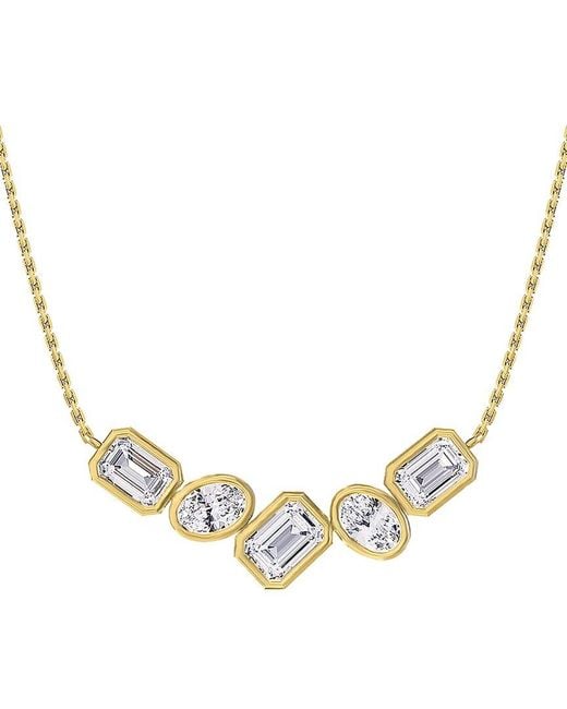 Lab Grown Diamonds Metallic 14K 3.20 Ct. Tw. Lab-Grown Diamond Pendant Necklace