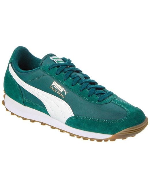 PUMA Green Easy Rider Vintage Suede & Canvas Sneaker for men