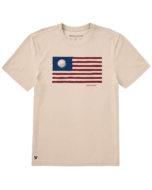 Life Is Good. White Crusher T-Shirt for men