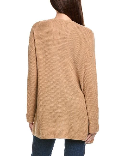 Kier + J Blue Kier + J Wool & Cashmere-Blend Open Cardigan