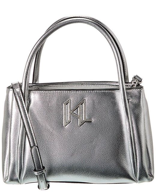 Karl Lagerfeld Gray Nouvelle Satchel
