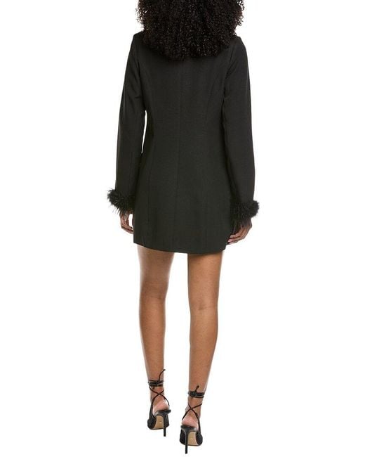 Fate Black Structured Double-Breasted Blazer Dress