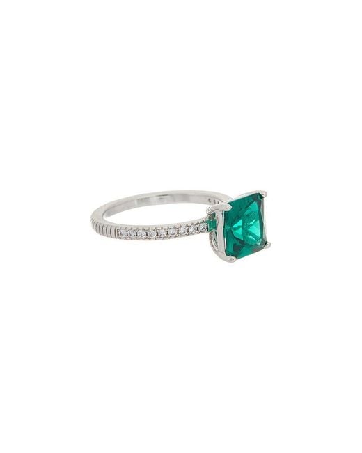 Juvell Green 18K Plated Topaz Cz Ring