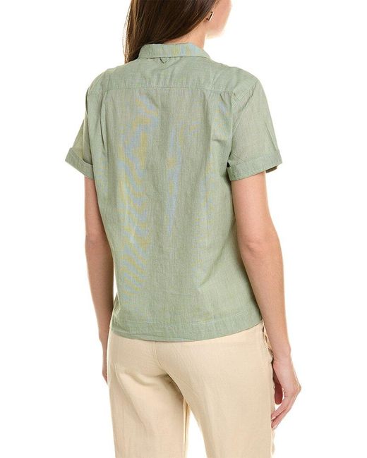 Alex Mill Green Maddie Linen Camp Shirt