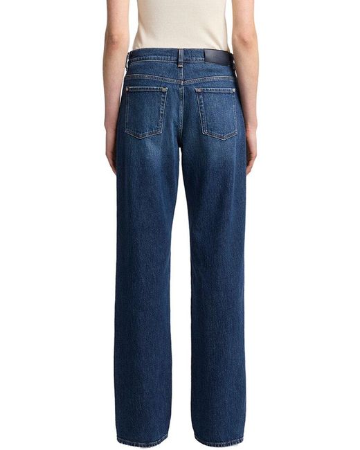7 For All Mankind Blue Tess Radar Relaxed Straight Leg Jean