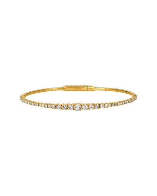 Forever Creations USA Inc. White Forever Creations 14K 0.95 Ct. Tw. Diamond Flexible Bangle Bracelet
