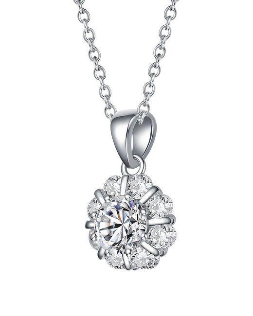 Genevive Jewelry White Flower Pendant