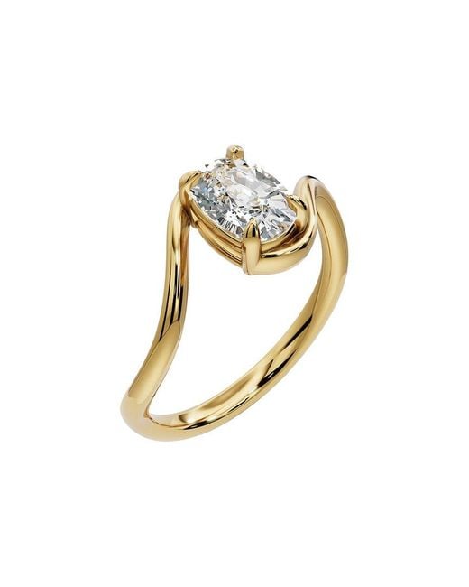 Lab Grown Diamonds Metallic 18K Over 1.00 Ct. Tw. Lab-Grown Diamond Ring