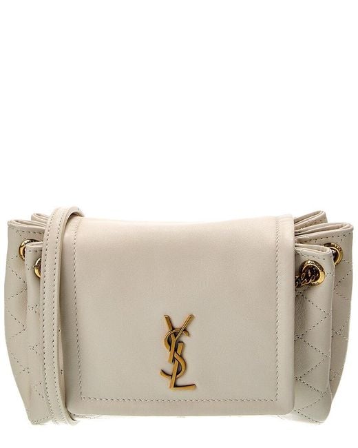 Saint Laurent Gray Nolita Mini Leather Shoulder Bag