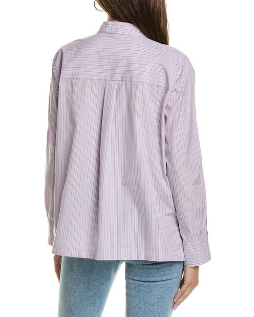 Johnny Was Purple Giani Relaxed Pocket Shirt