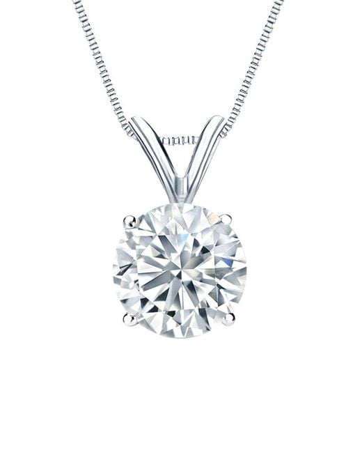 Sabrina Designs Lab Grown Diamonds White 14K 5.00 Ct. Tw. Lab-Grown Diamond Solitaire Necklace
