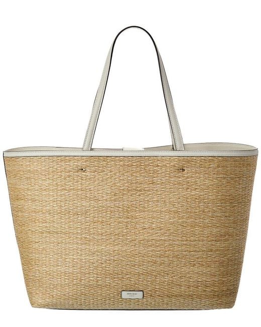 Jimmy Choo Natural Marli Small Raffia Tote